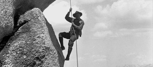 Old school abseiling technique